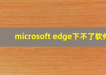 microsoft edge下不了软件